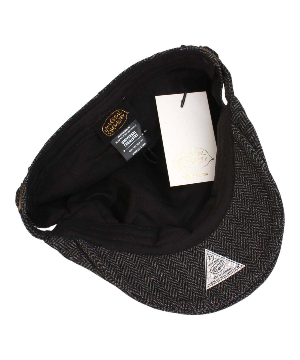 유니버셜 케미스트리(UNIVERSAL CHEMISTRY) Herringbone Logo Gray Banding Huntingcap 헌팅캡