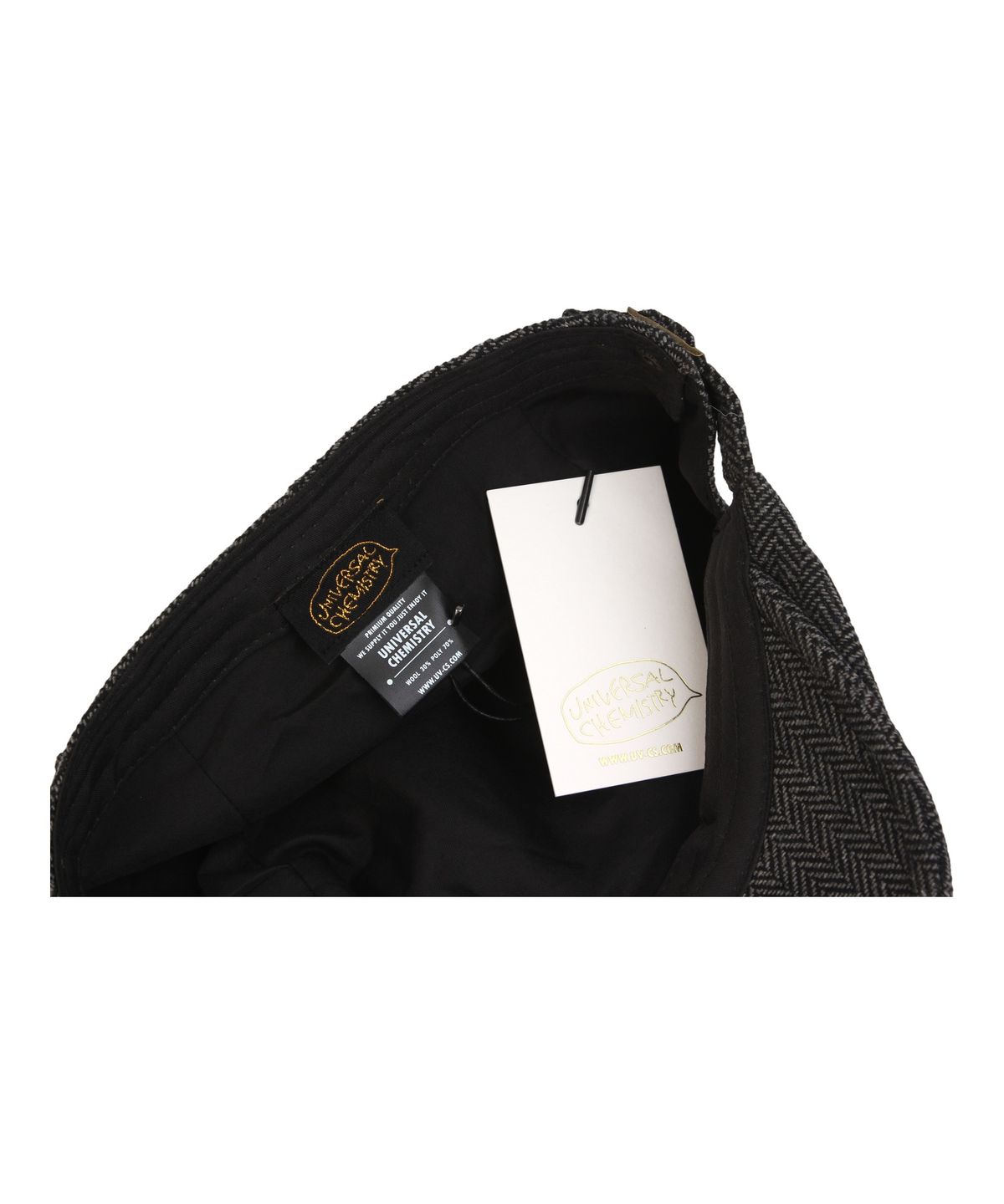 유니버셜 케미스트리(UNIVERSAL CHEMISTRY) Herringbone Logo Gray Banding Huntingcap 헌팅캡