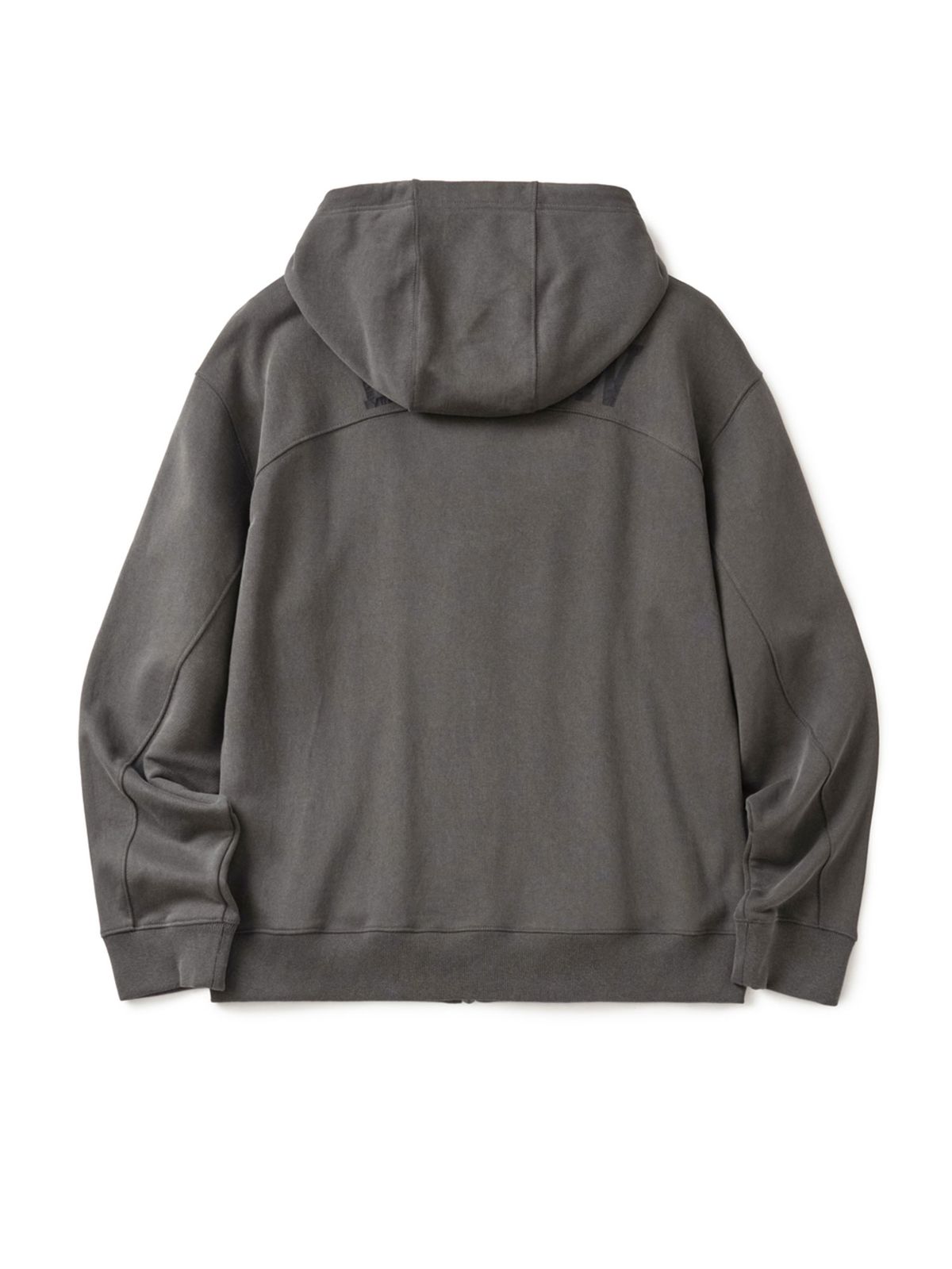 밀라코드(MILACODE) Pigment Zip-Up Hoodie - CHARCOAL