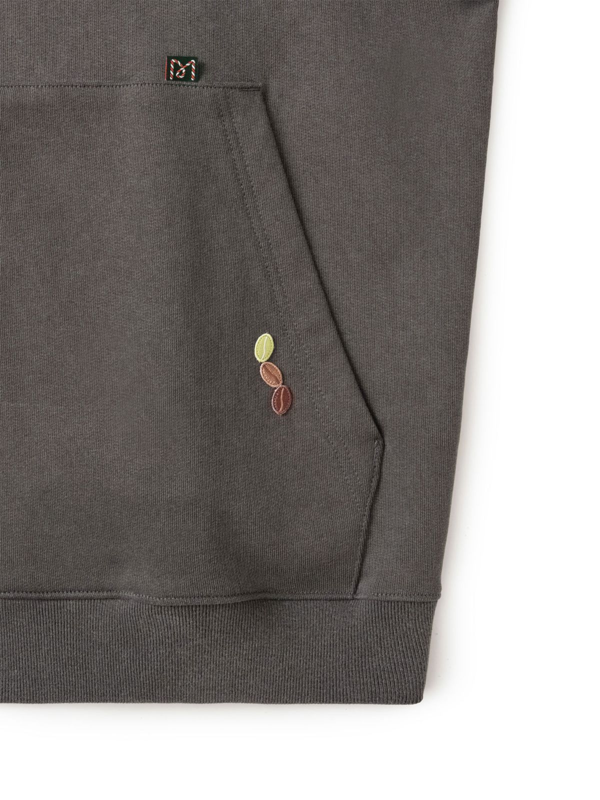 밀라코드(MILACODE) Pigment Zip-Up Hoodie - CHARCOAL