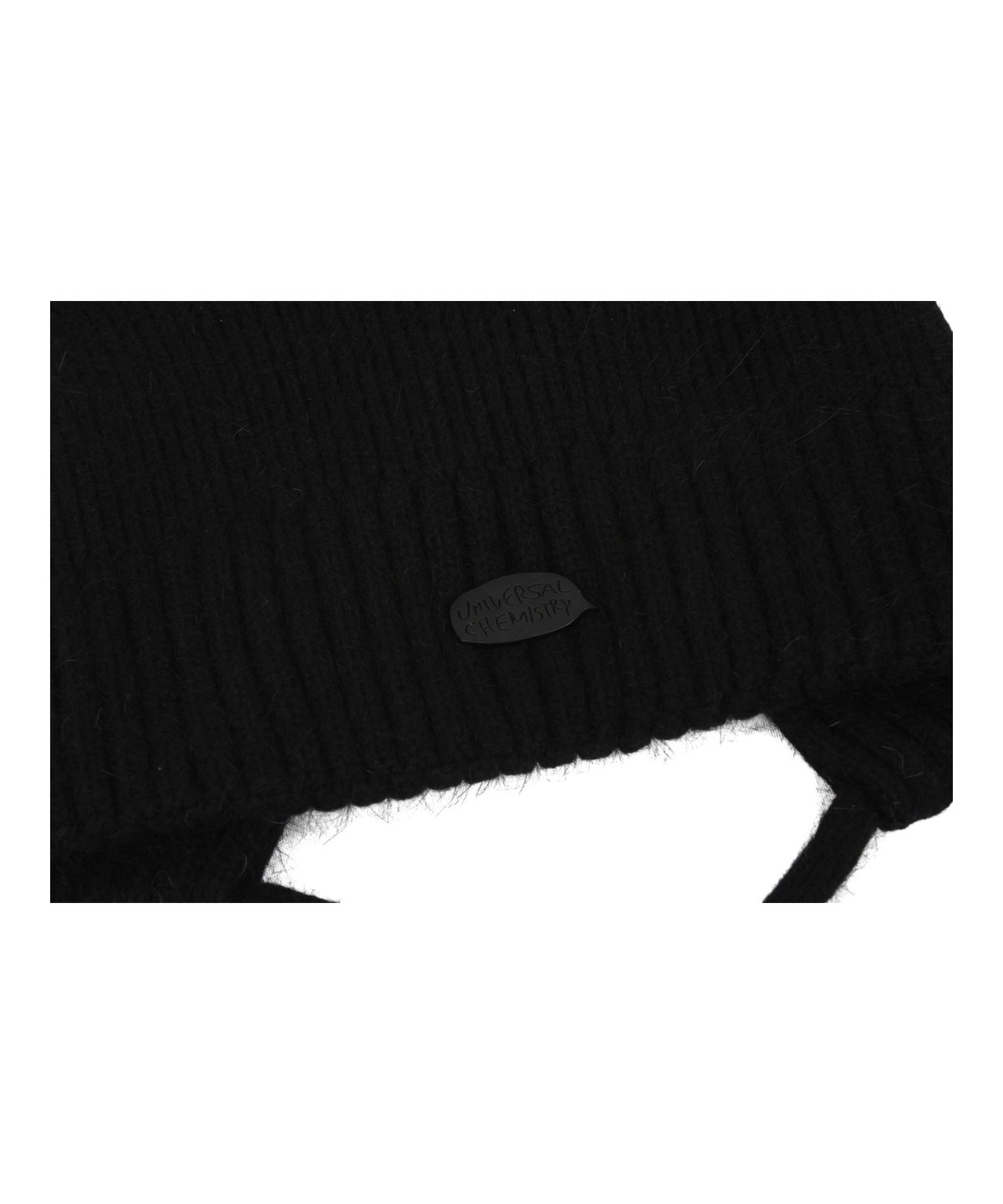 유니버셜 케미스트리(UNIVERSAL CHEMISTRY) Soft Wool Cat Black Bonnet Hat 고양이모자