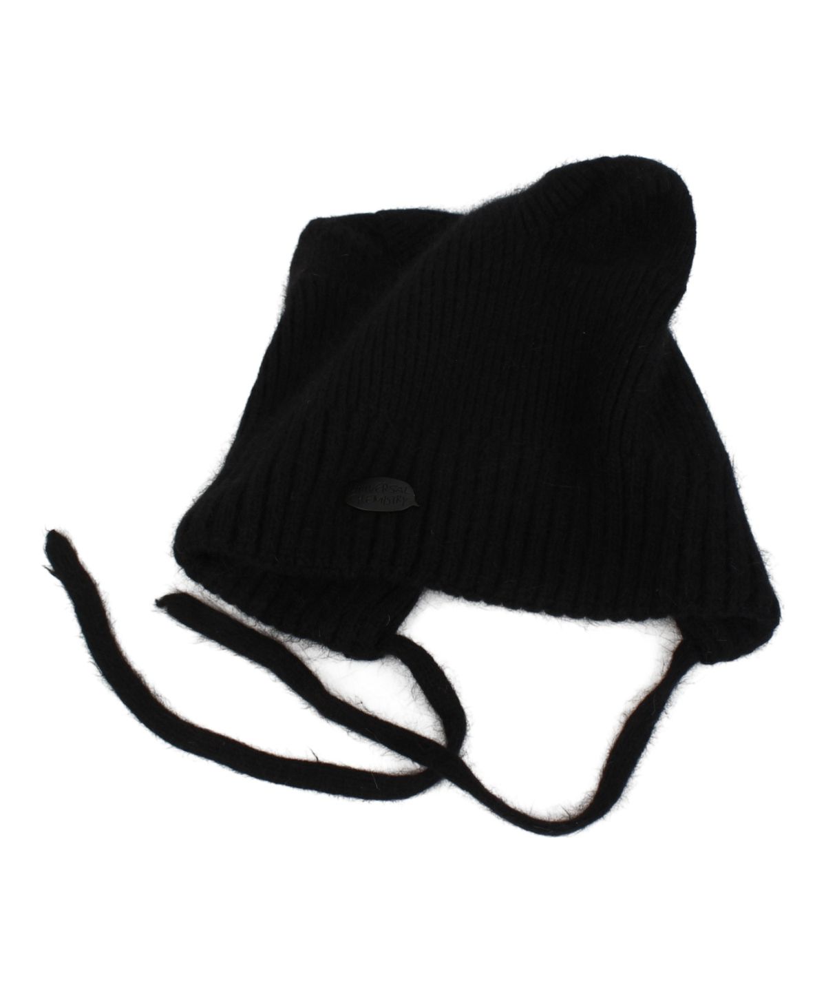 유니버셜 케미스트리(UNIVERSAL CHEMISTRY) Soft Wool Cat Black Bonnet Hat 고양이모자