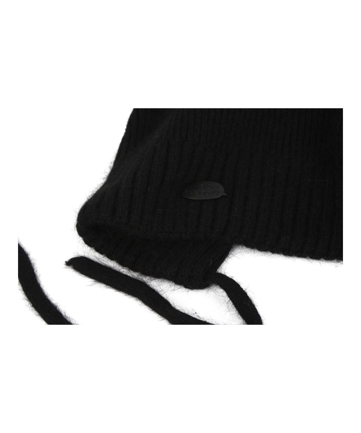 유니버셜 케미스트리(UNIVERSAL CHEMISTRY) Soft Wool Cat Black Bonnet Hat 고양이모자