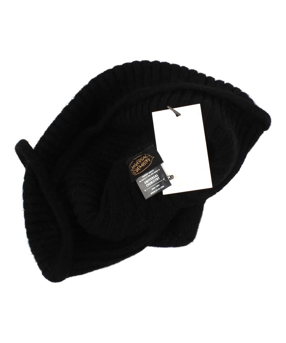 유니버셜 케미스트리(UNIVERSAL CHEMISTRY) Soft Wool Cat Black Bonnet Hat 고양이모자
