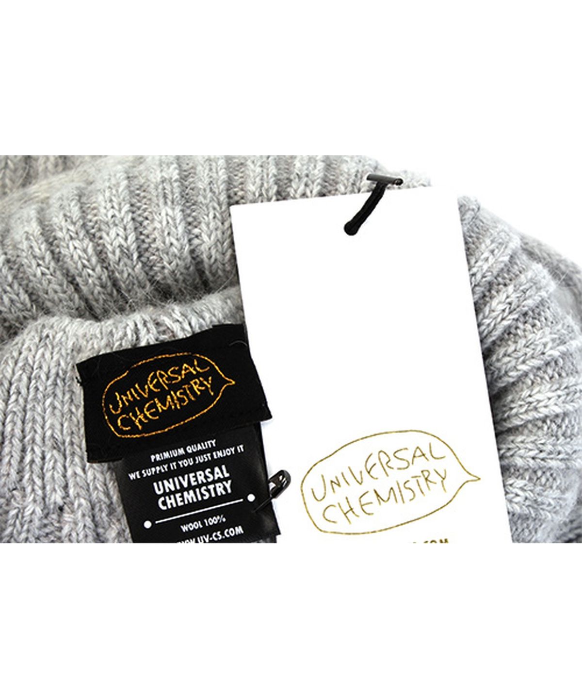 유니버셜 케미스트리(UNIVERSAL CHEMISTRY) Soft Wool Cat Gray Bonnet Hat 고양이모자