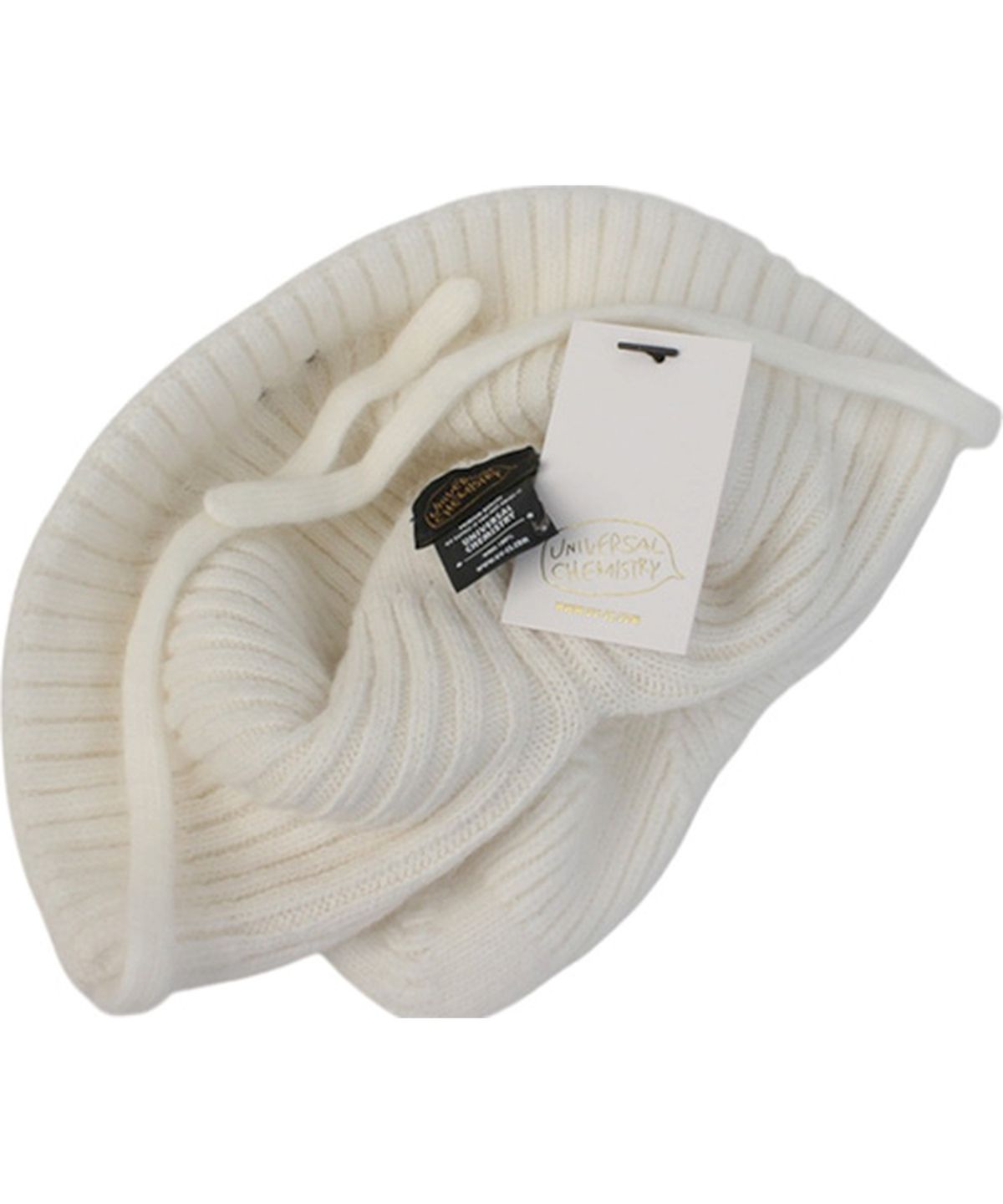 유니버셜 케미스트리(UNIVERSAL CHEMISTRY) Soft Wool Cat White Bonnet Hat 고양이모자