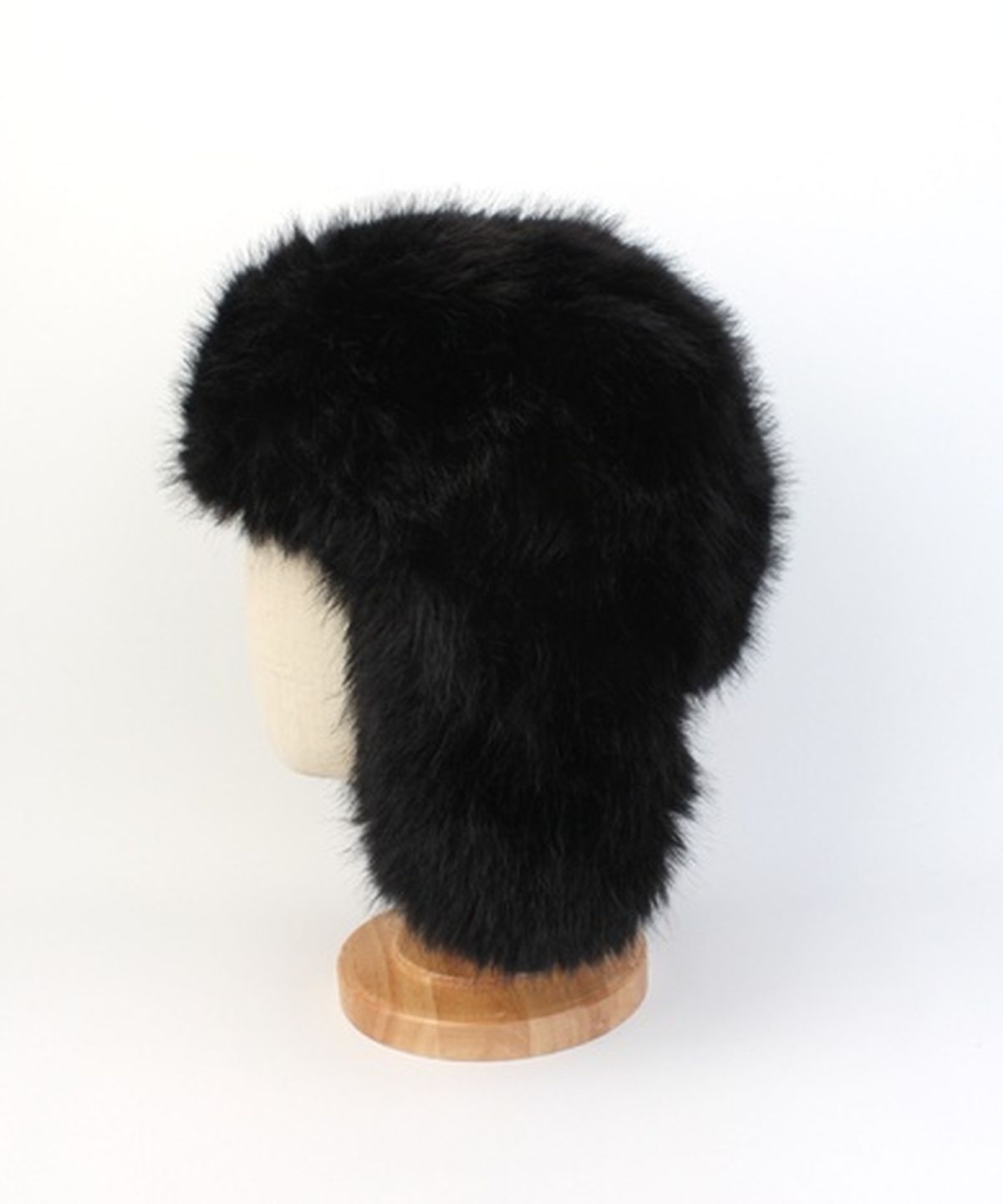 유니버셜 케미스트리(UNIVERSAL CHEMISTRY) Wild Fur Black Aviator Hat 귀달이모자