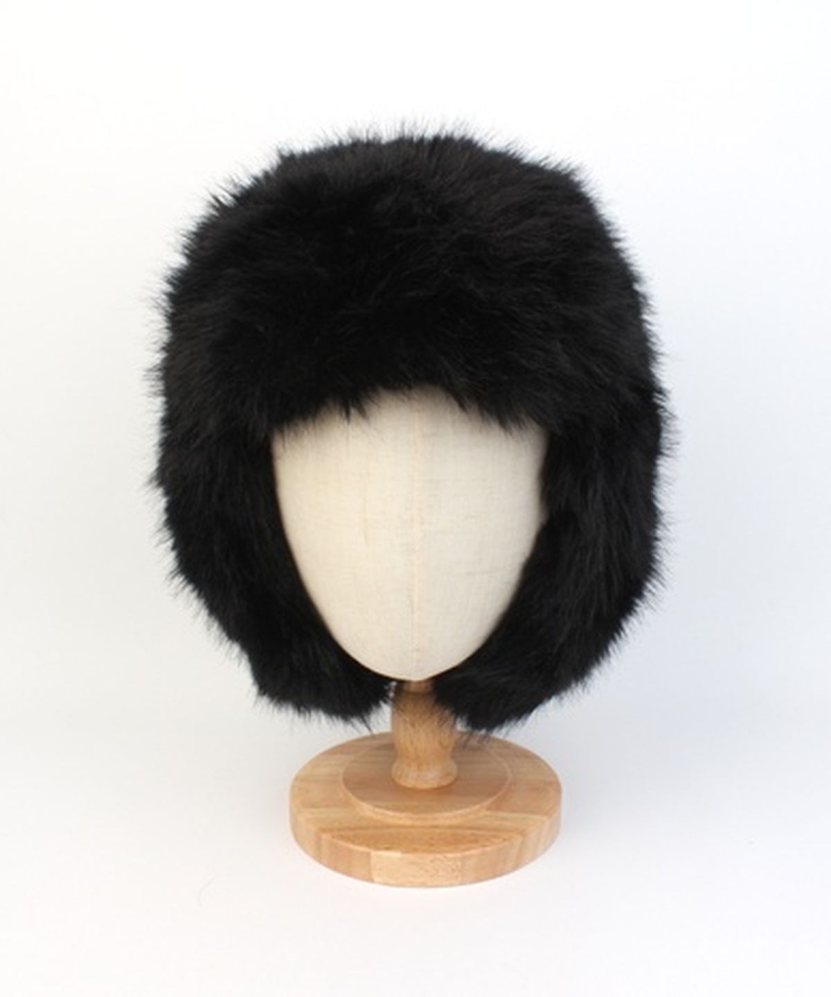 유니버셜 케미스트리(UNIVERSAL CHEMISTRY) Wild Fur Black Aviator Hat 귀달이모자
