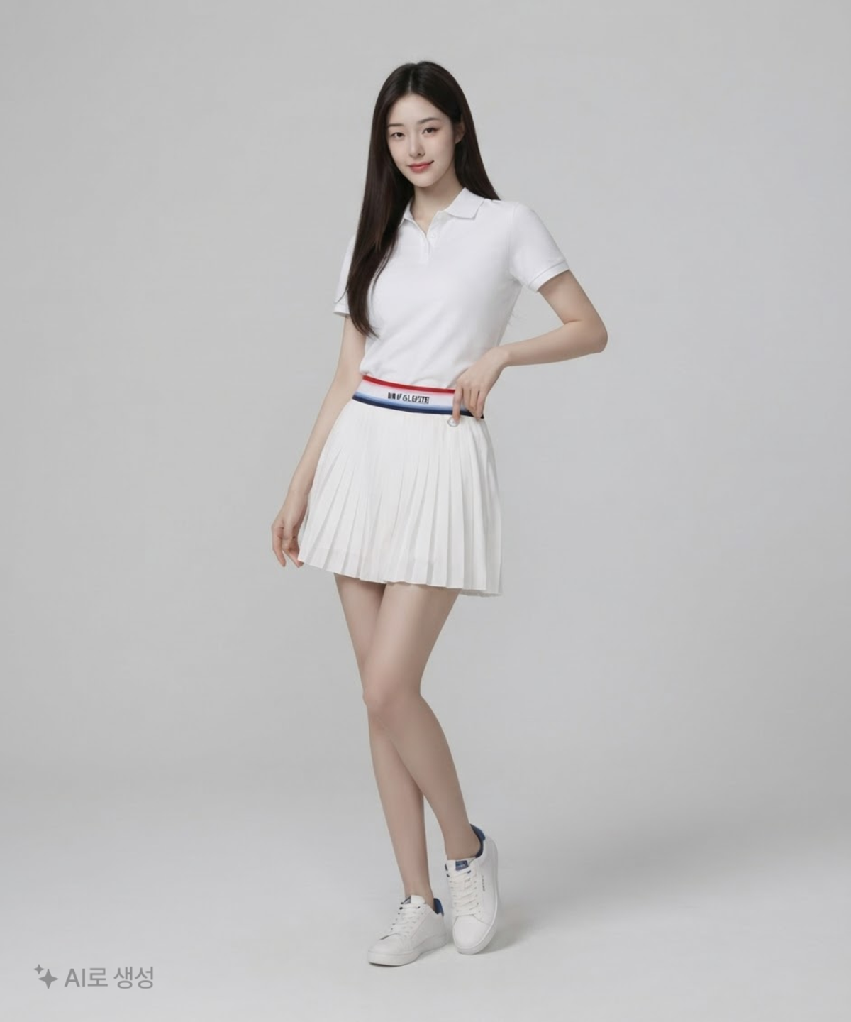 왁(WAAC) Women Waist Banding Pleats Skort 24