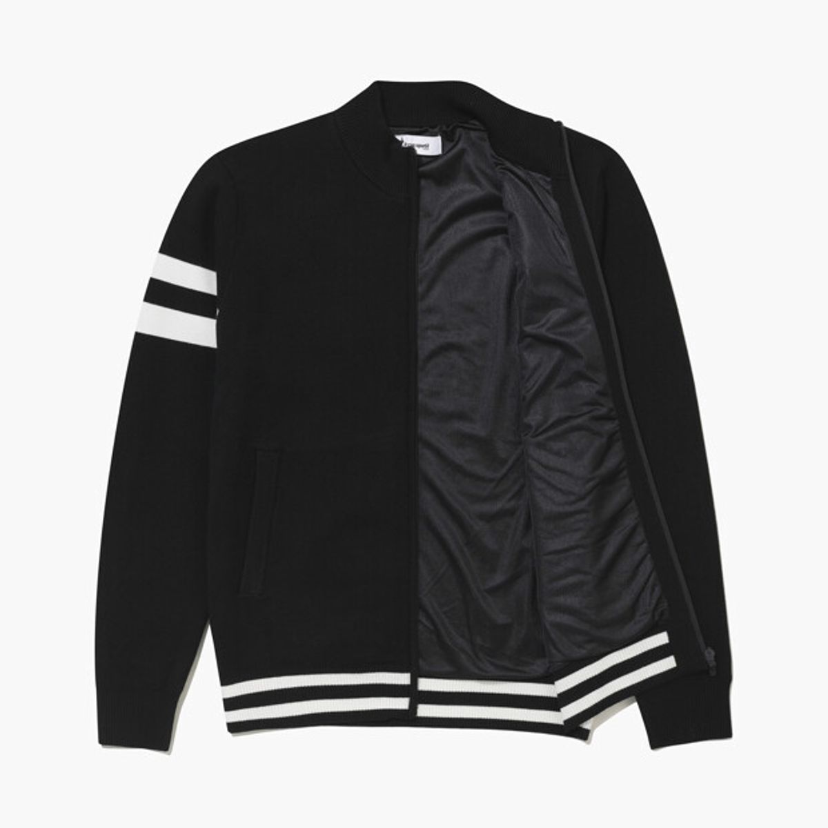 르꼬끄 골프(LECOQ GOLF) 남성 소프트터치 방풍 풀집업 스웨터 _BLCK GR321MKC92