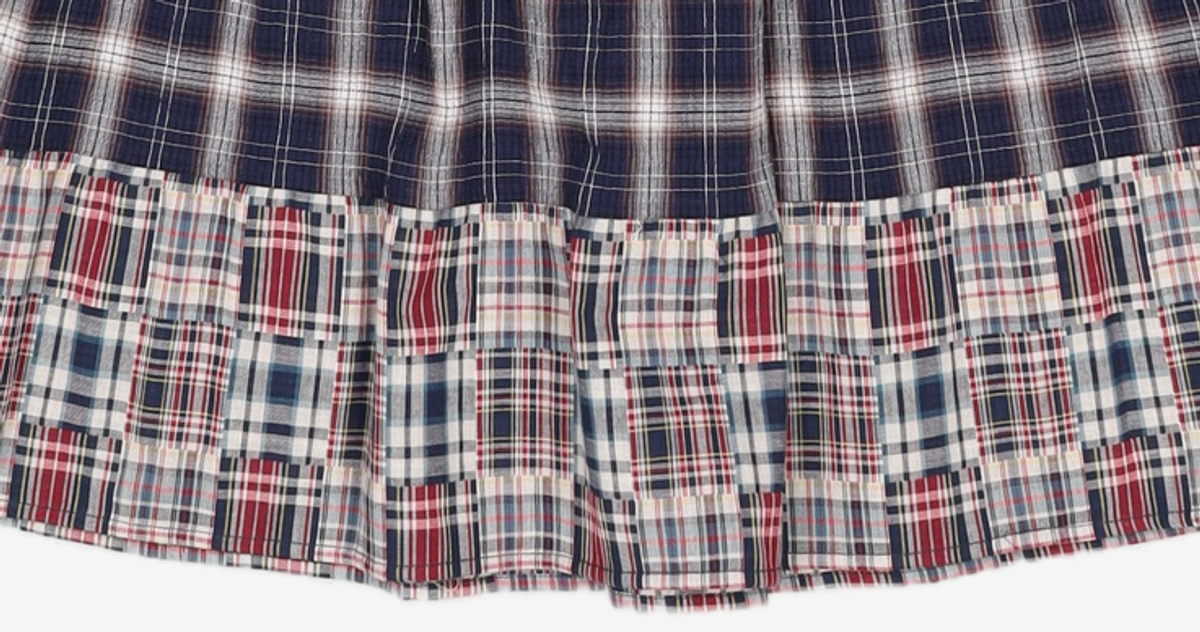 뚜오미오(TUOMIO) 2-WAY PATCHWORK SKIRT 65