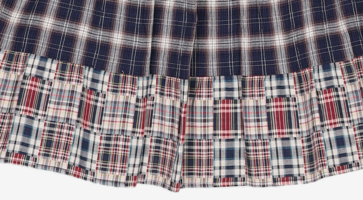 뚜오미오(TUOMIO) 2-WAY PATCHWORK SKIRT 65