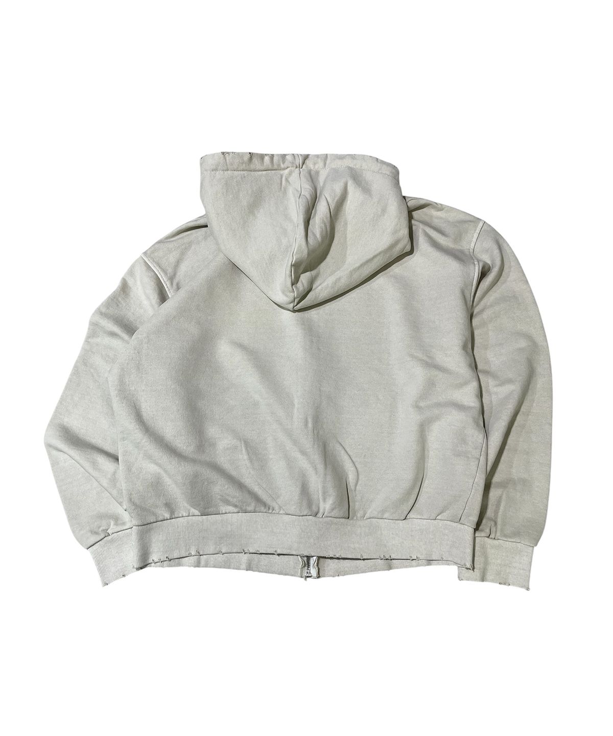 스케이터락(SK8ER ROCK) Sk8 Pigment Distressed Zip Hoodie (vintage ivory)