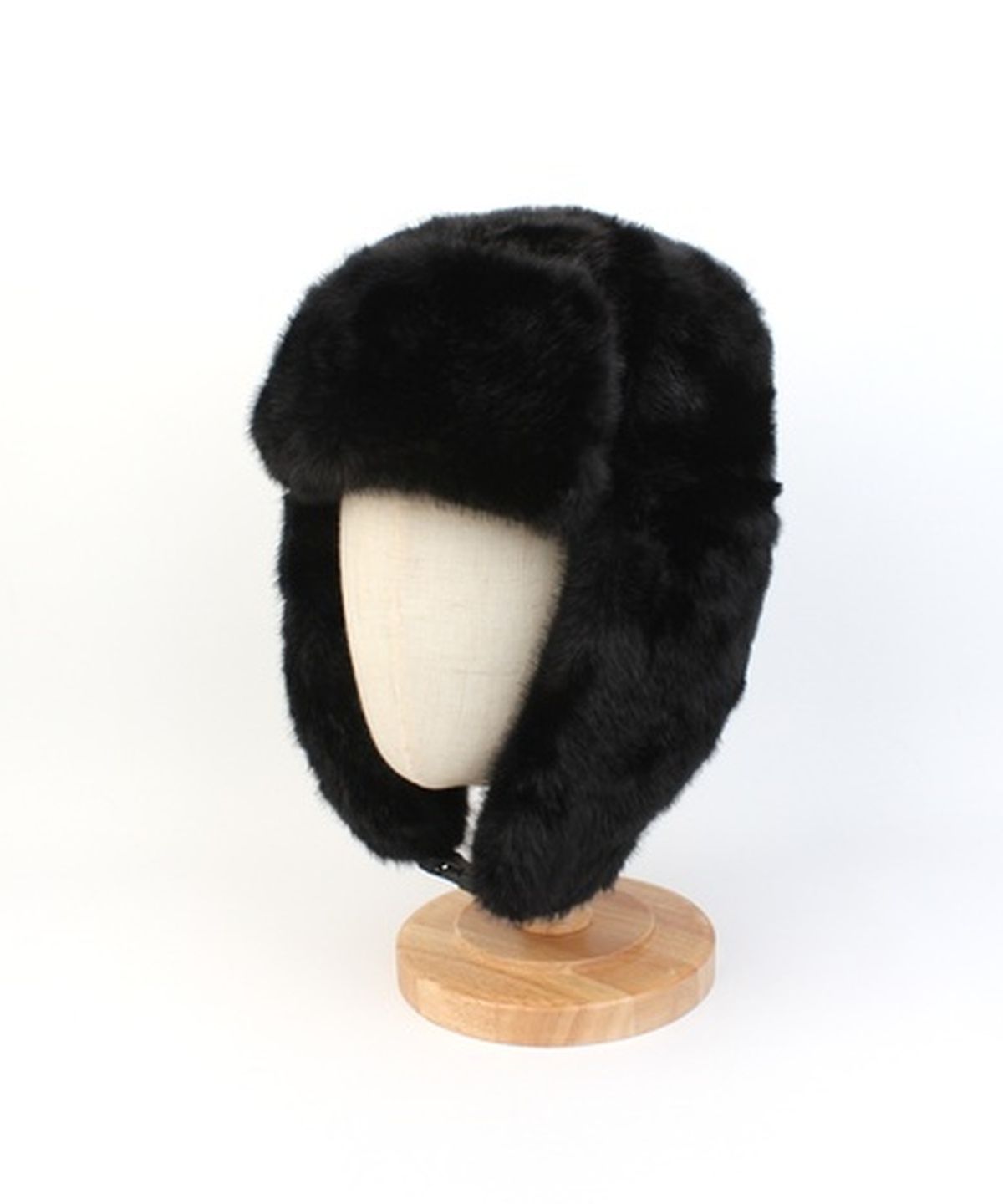 유니버셜 케미스트리(UNIVERSAL CHEMISTRY) Eskimo Fur Black Aviator Hat 귀달이모자