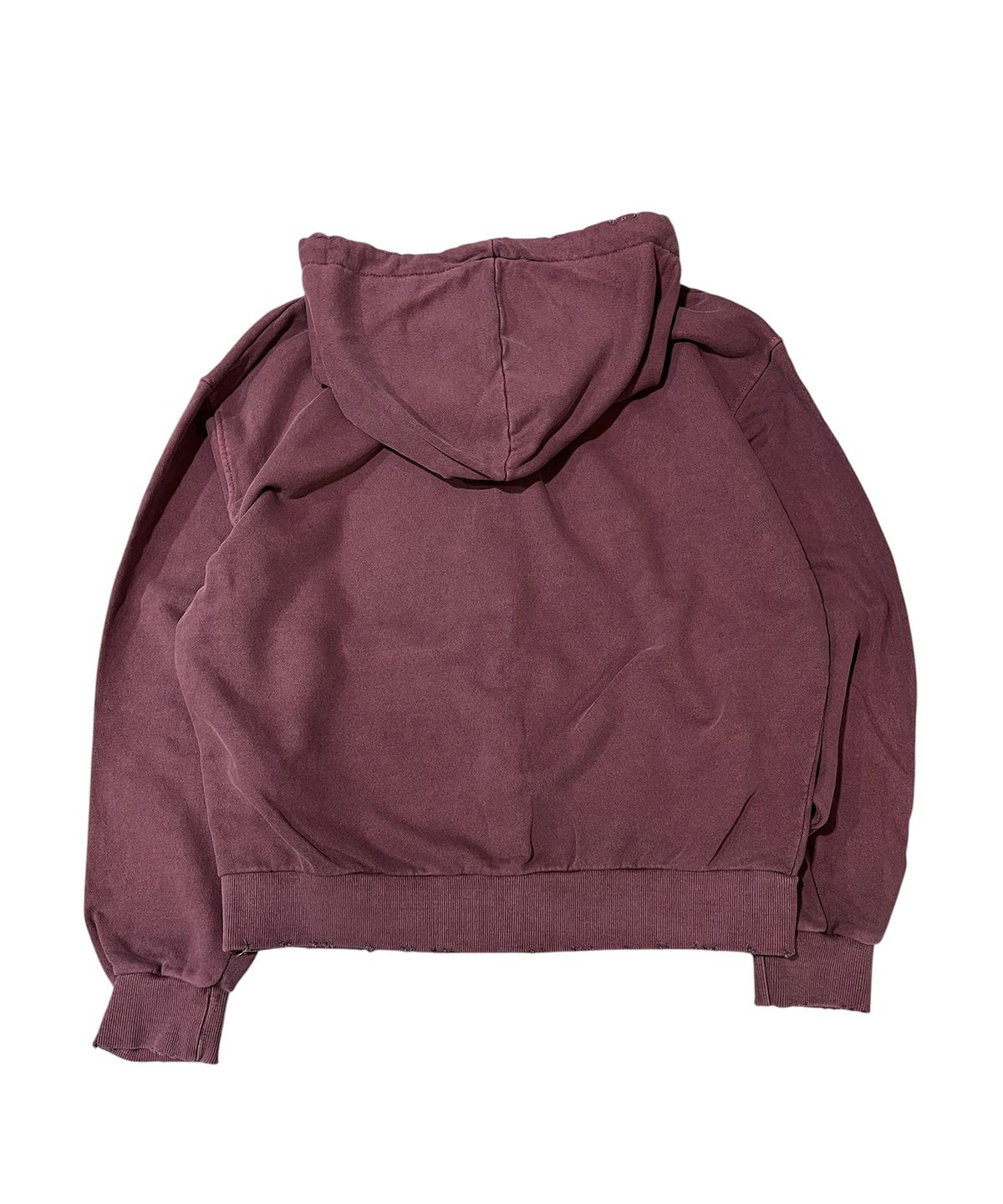 스케이터락(SK8ER ROCK) Sk8 Pigment Distressed Zip Hoodie (washed wine)