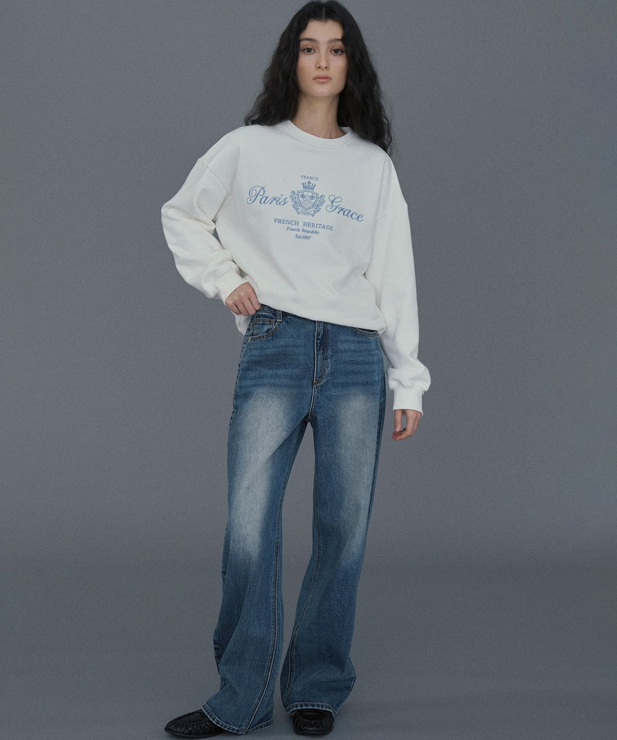 마롭(MALOUPE) 9147 올브러쉬 빈티지 데님 (미디움 인디고)