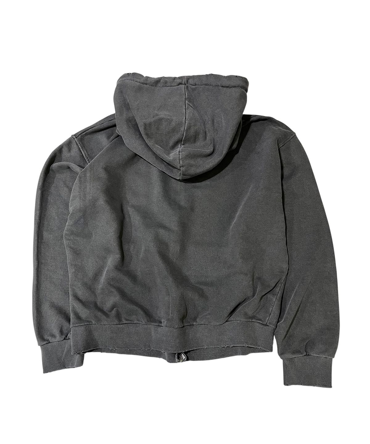스케이터락(SK8ER ROCK) Sk8 Pigment Distressed Zip Hoodie (washed charcoal)