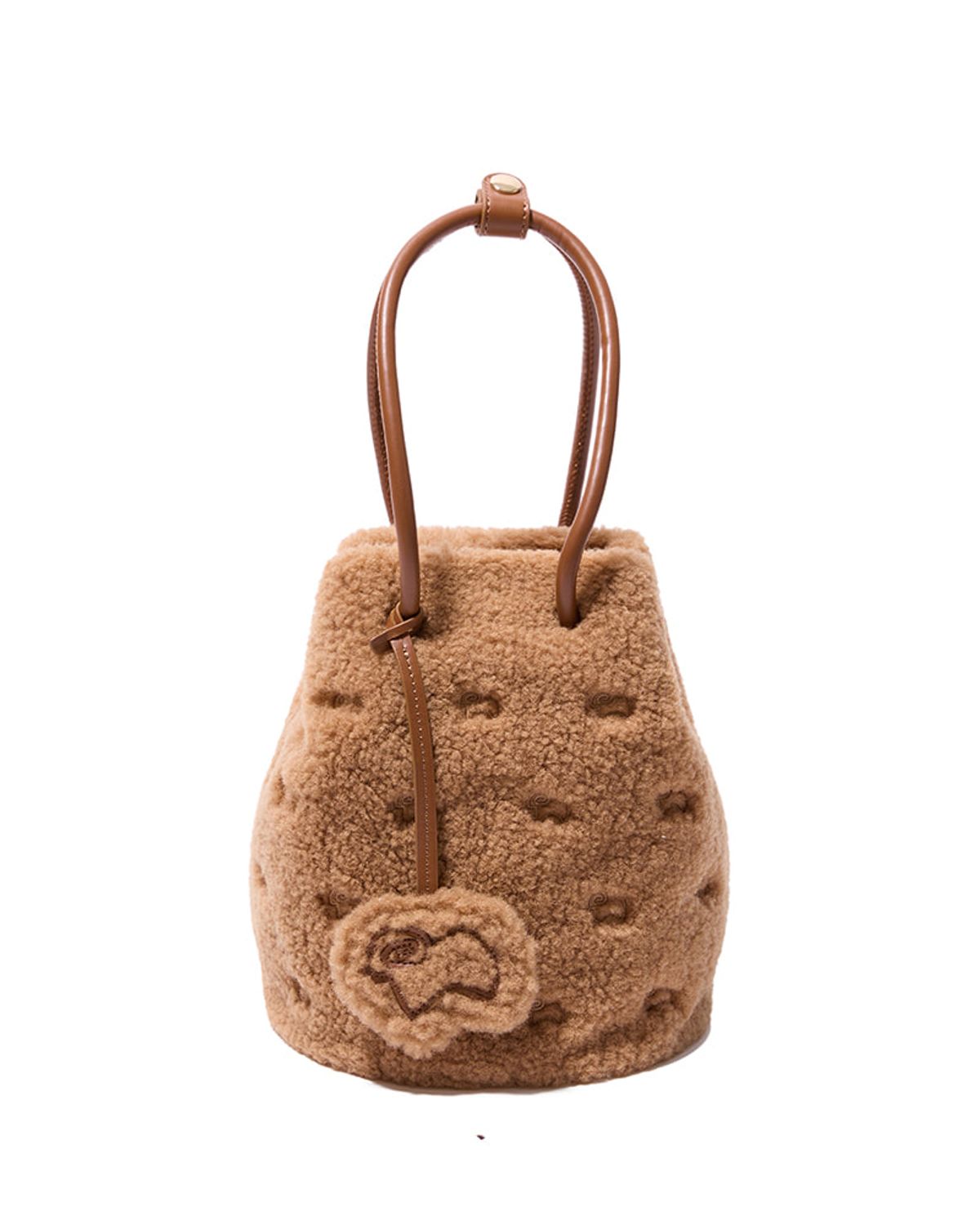 에버에이유(EVERAU) TEDDYCOZY BUCKET BAG(Chestnut)