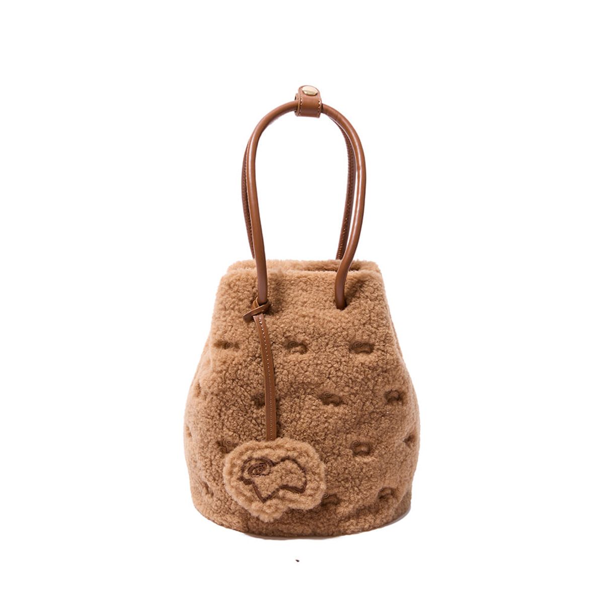 에버에이유(EVERAU) TEDDYCOZY BUCKET BAG(Chestnut)