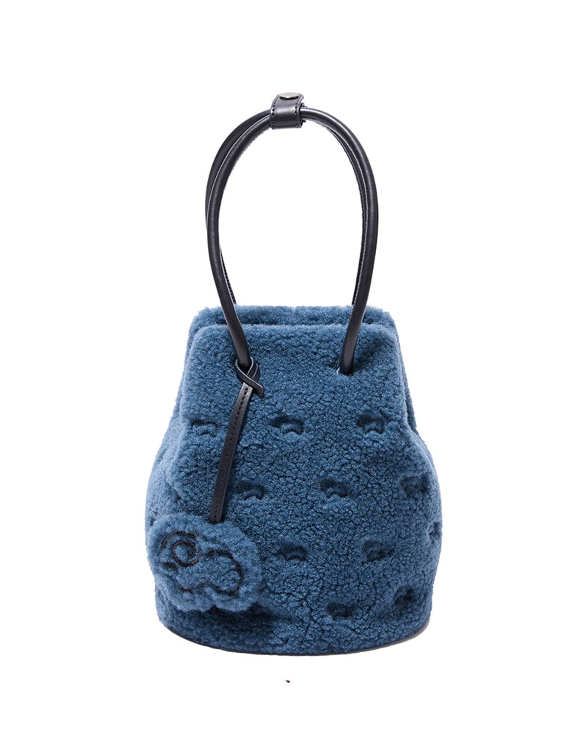 에버에이유(EVERAU) TEDDYCOZY BUCKET BAG(Blue)