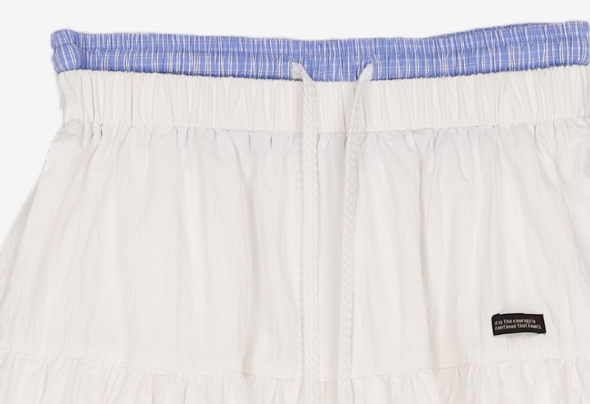 미쏘(MIXXO) 배색 밴딩 스커트 RE WHG52SS_MIWWHG53QG FREE