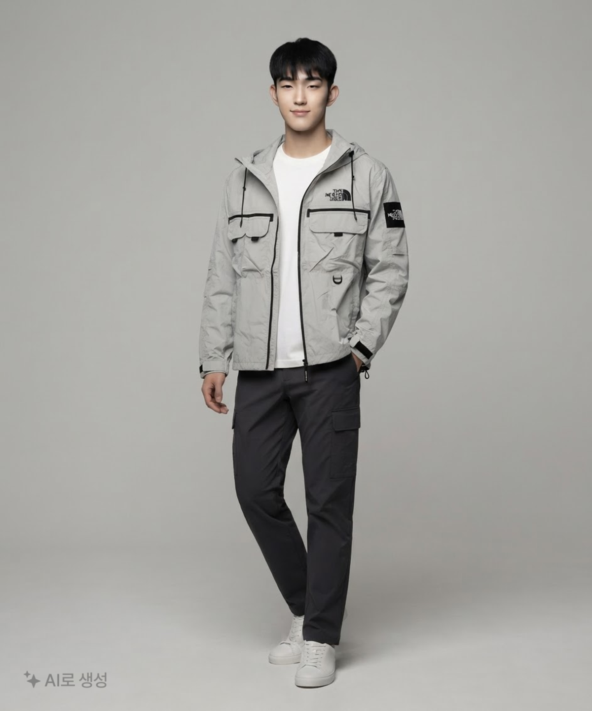 노스페이스(THE NORTH FACE) NJ3LR02M 화이트라벨 쉘던 자켓_COOL GRAY L
