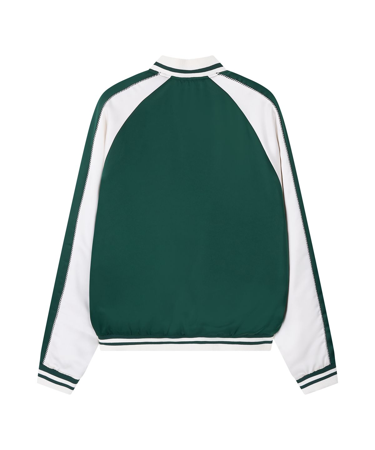 롤링스튜디오(ROLLINGSTUDIOS) SATIN SOUVENIR JACKET GREEN/IVORY