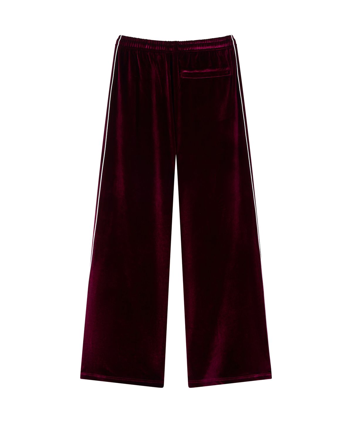 롤링스튜디오(ROLLINGSTUDIOS) VELOUR FLARE TRACK PANTS BURGUNDY