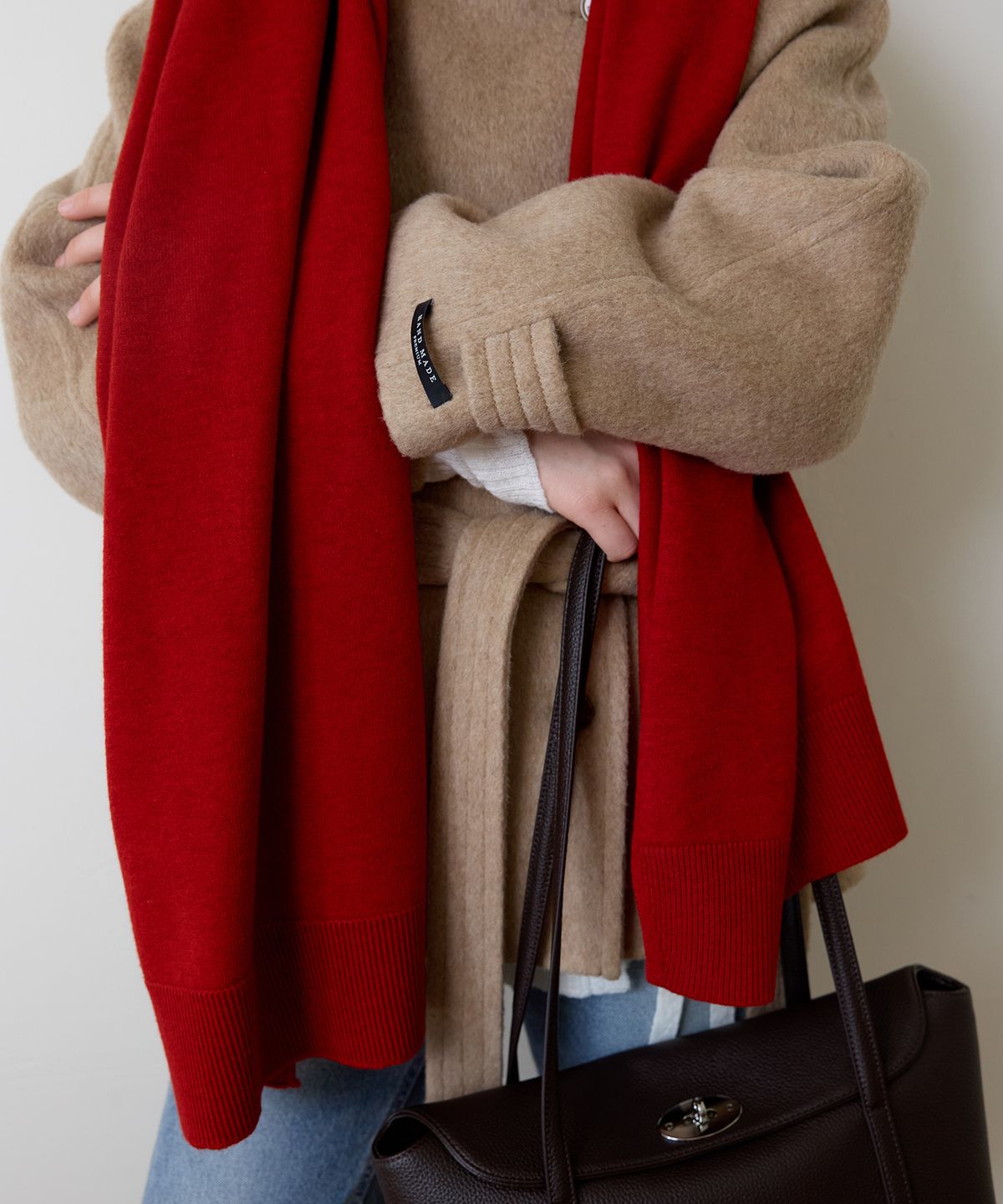 어몽(AMONG) A SOFT KINT MUFFLER_RED