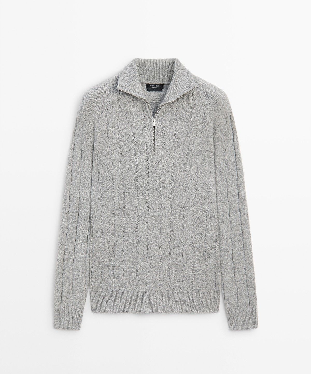 마시모두띠(MASSIMO DUTTI) 100% 울 케이블 니트 스웨터