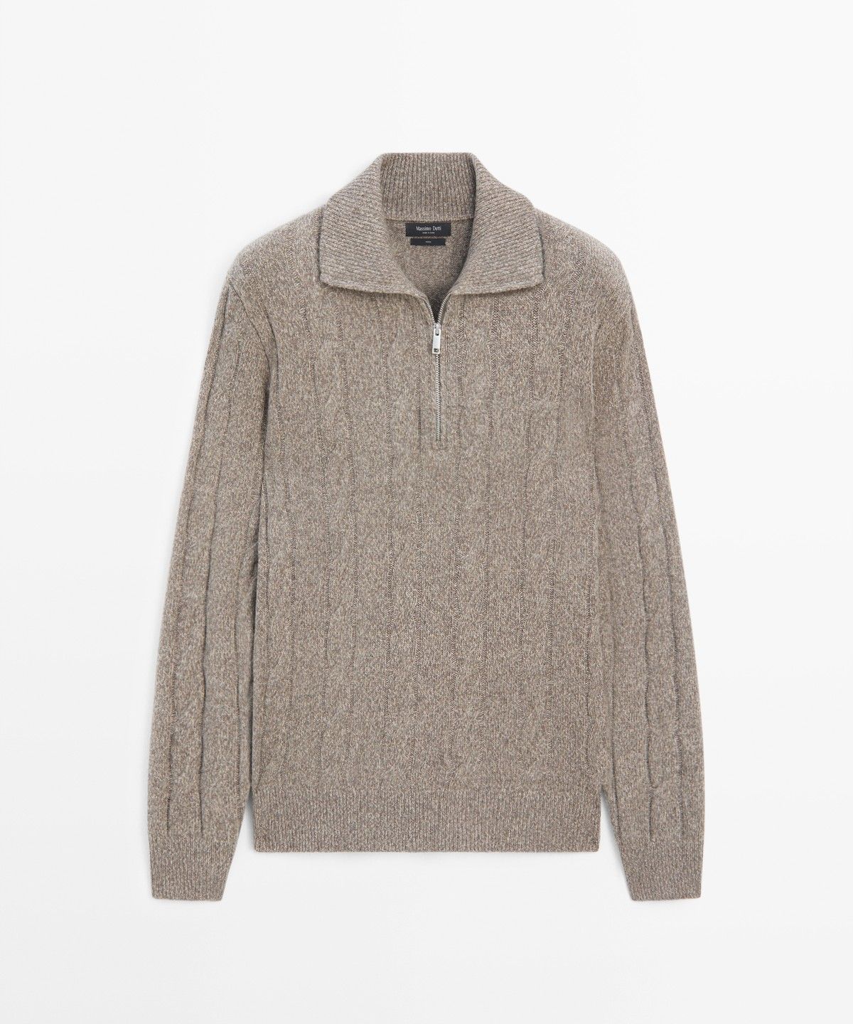 마시모두띠(MASSIMO DUTTI) 100% 울 케이블 니트 스웨터