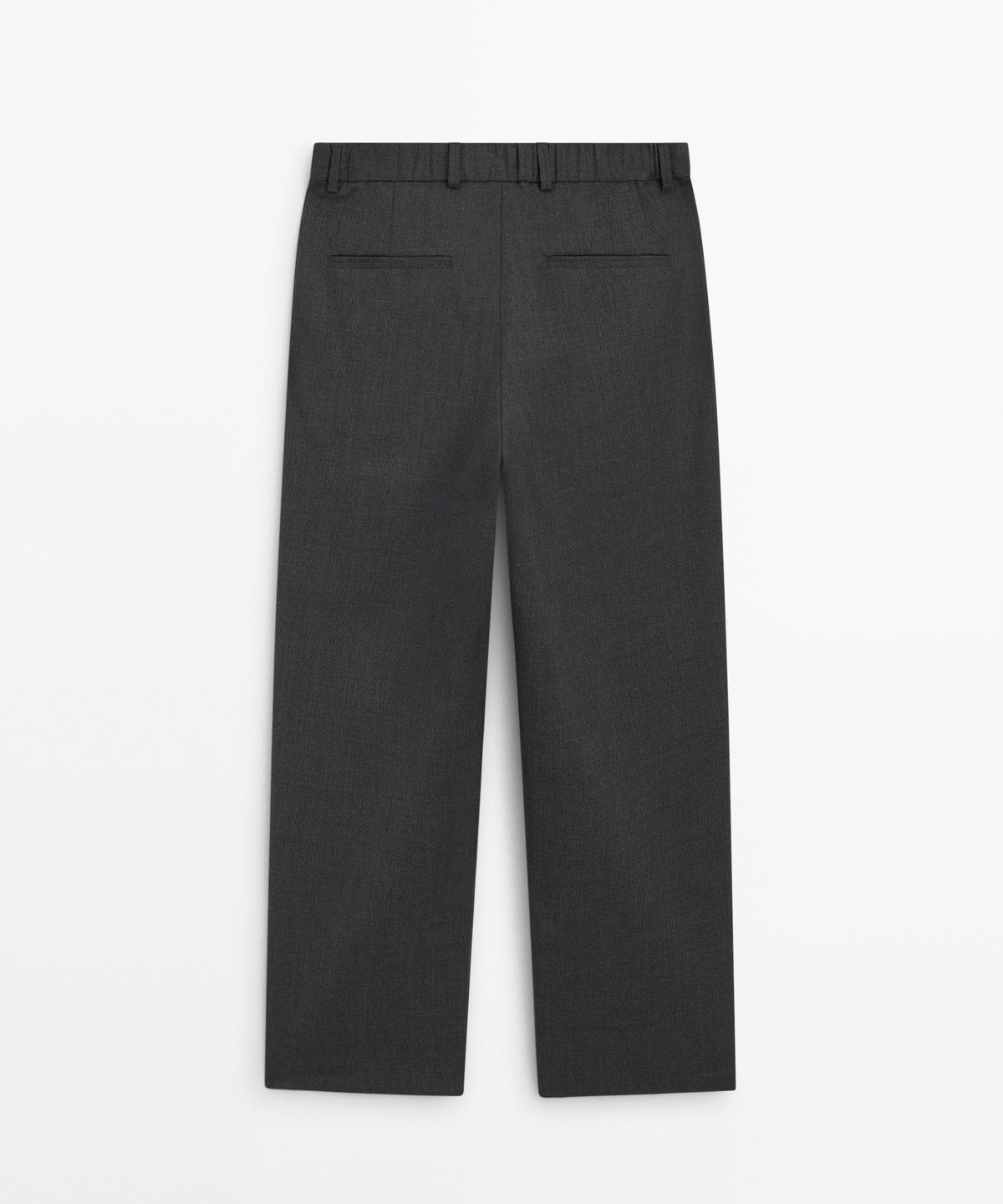 마시모두띠(MASSIMO DUTTI) 100% 쿨 울 릴랙스 핏 턱 팬츠