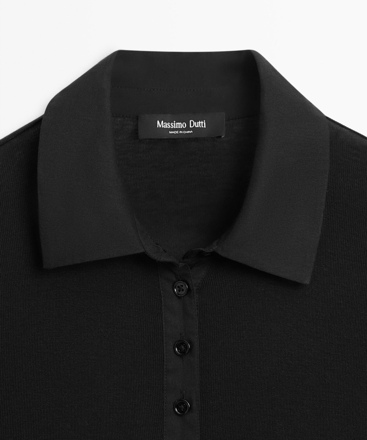 마시모두띠(MASSIMO DUTTI) 울 긴소매 폴로셔츠