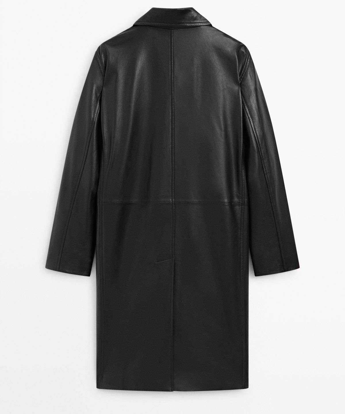마시모두띠(MASSIMO DUTTI) 나파 가죽 롱 트렌치