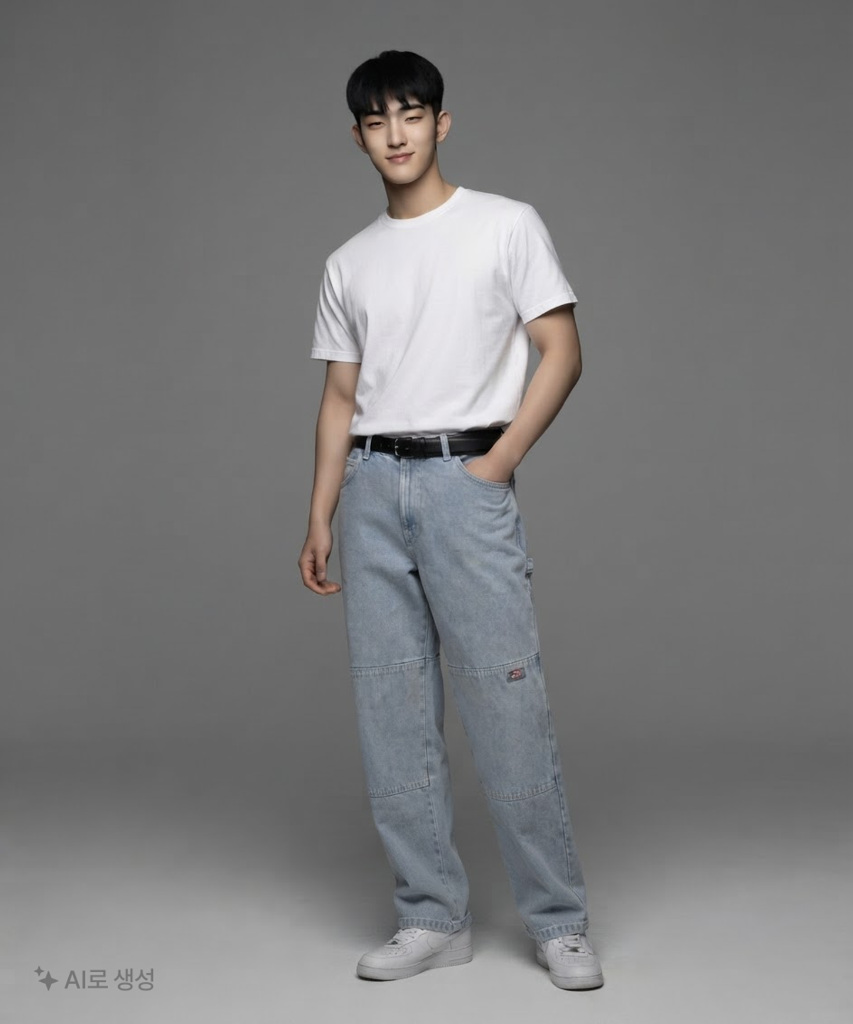 디키즈(DICKIES) 더블니 85283 루즈핏 데님팬츠 Light Denim W34/L32