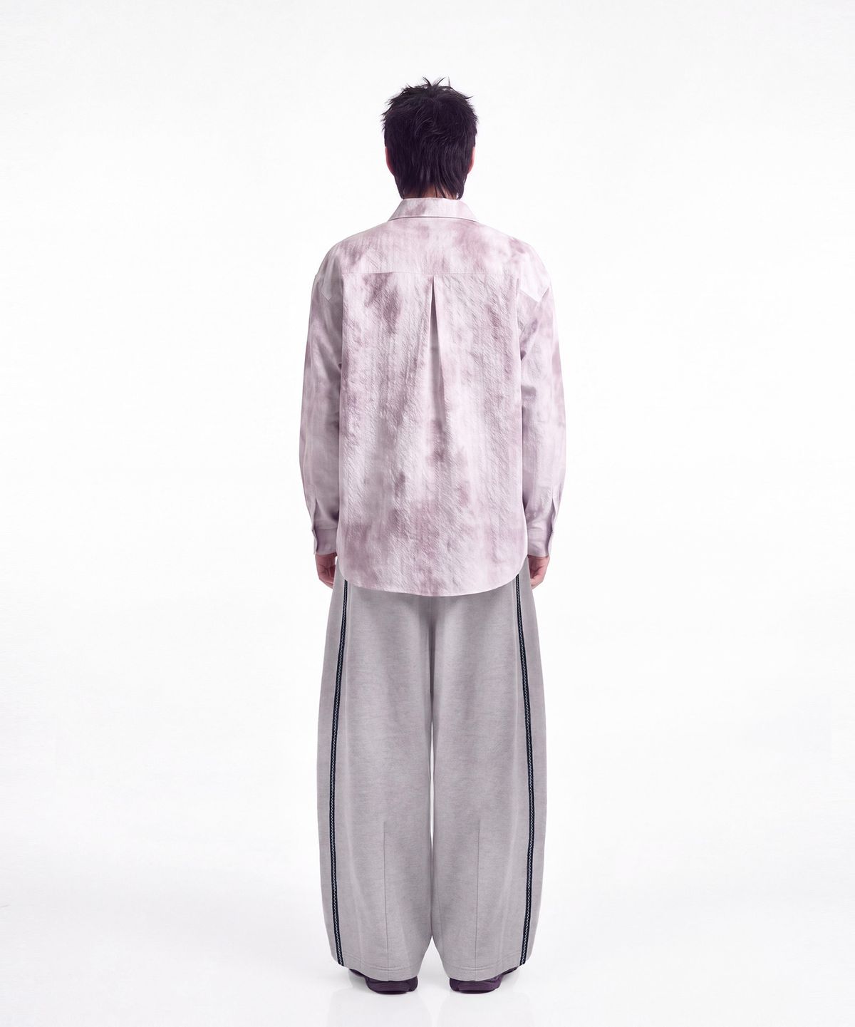 몰트선셋(MOLTSUNSET) Blur Marble Washing Shirt -Grayish Mauve