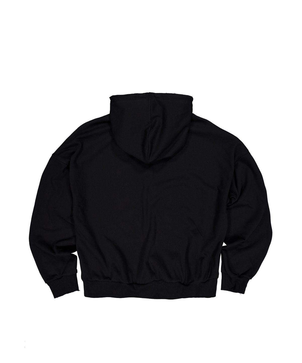 몰트선셋(MOLTSUNSET) Fishnet Distressed Hoodie - Black