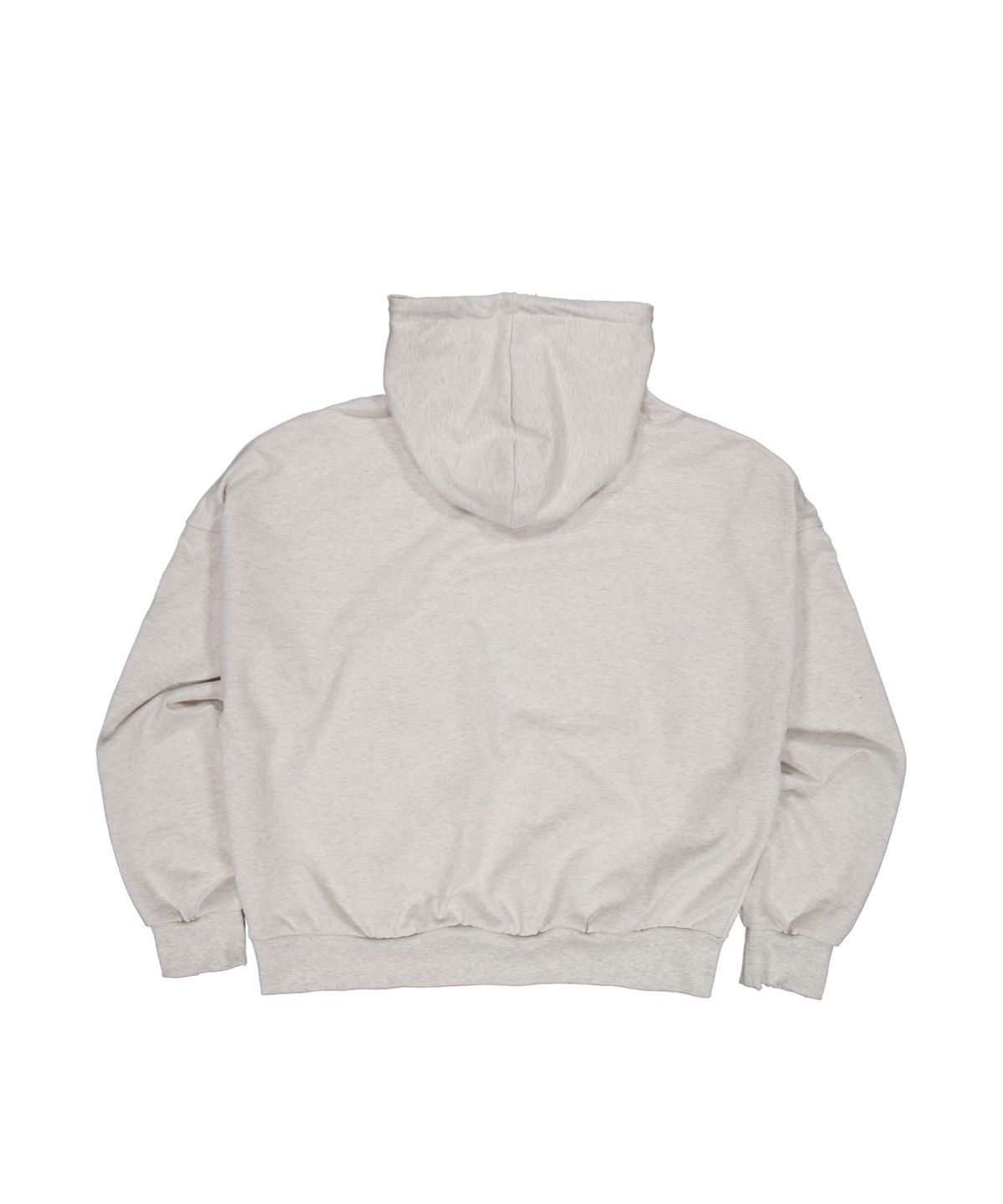 몰트선셋(MOLTSUNSET) Fishnet Distressed Hoodie - Oatmeal