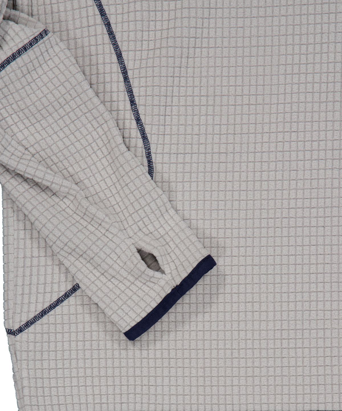 몰트선셋(MOLTSUNSET) Row Stitch Grid Quarter-Zip - Gray