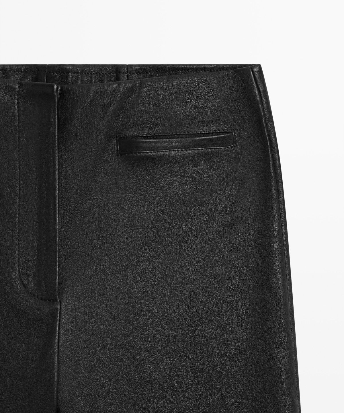 마시모두띠(MASSIMO DUTTI) 램스킨 카프리 팬츠