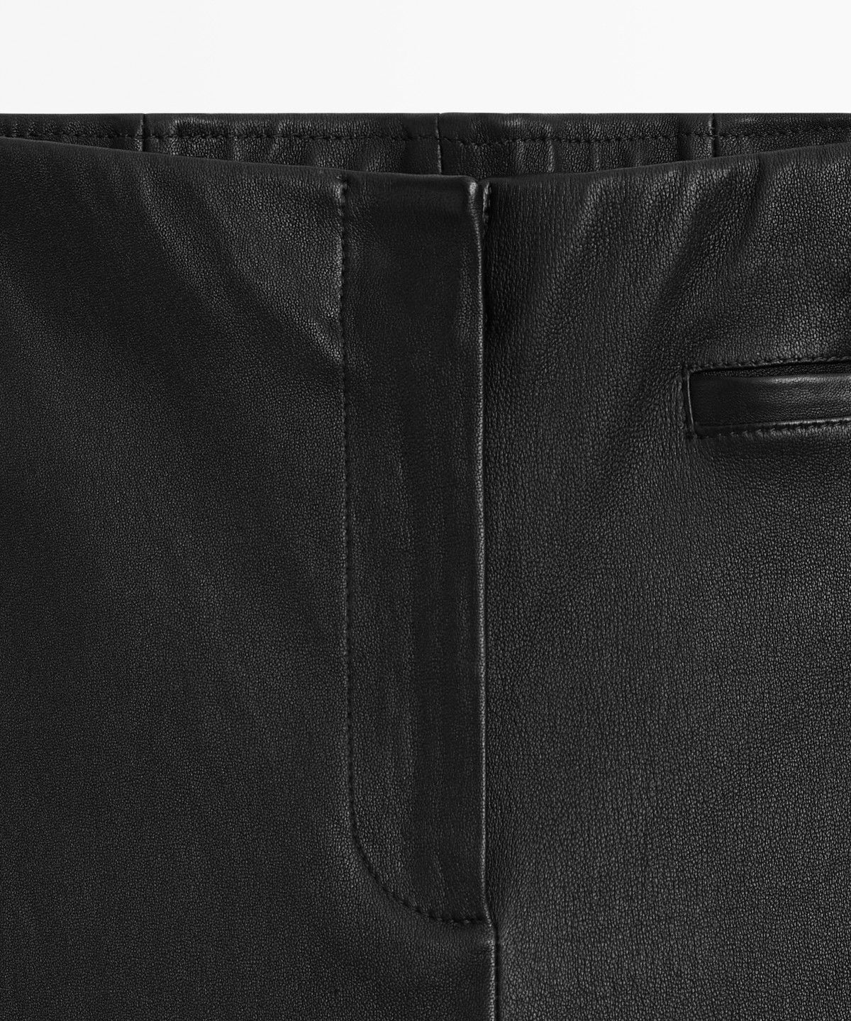 마시모두띠(MASSIMO DUTTI) 램스킨 카프리 팬츠