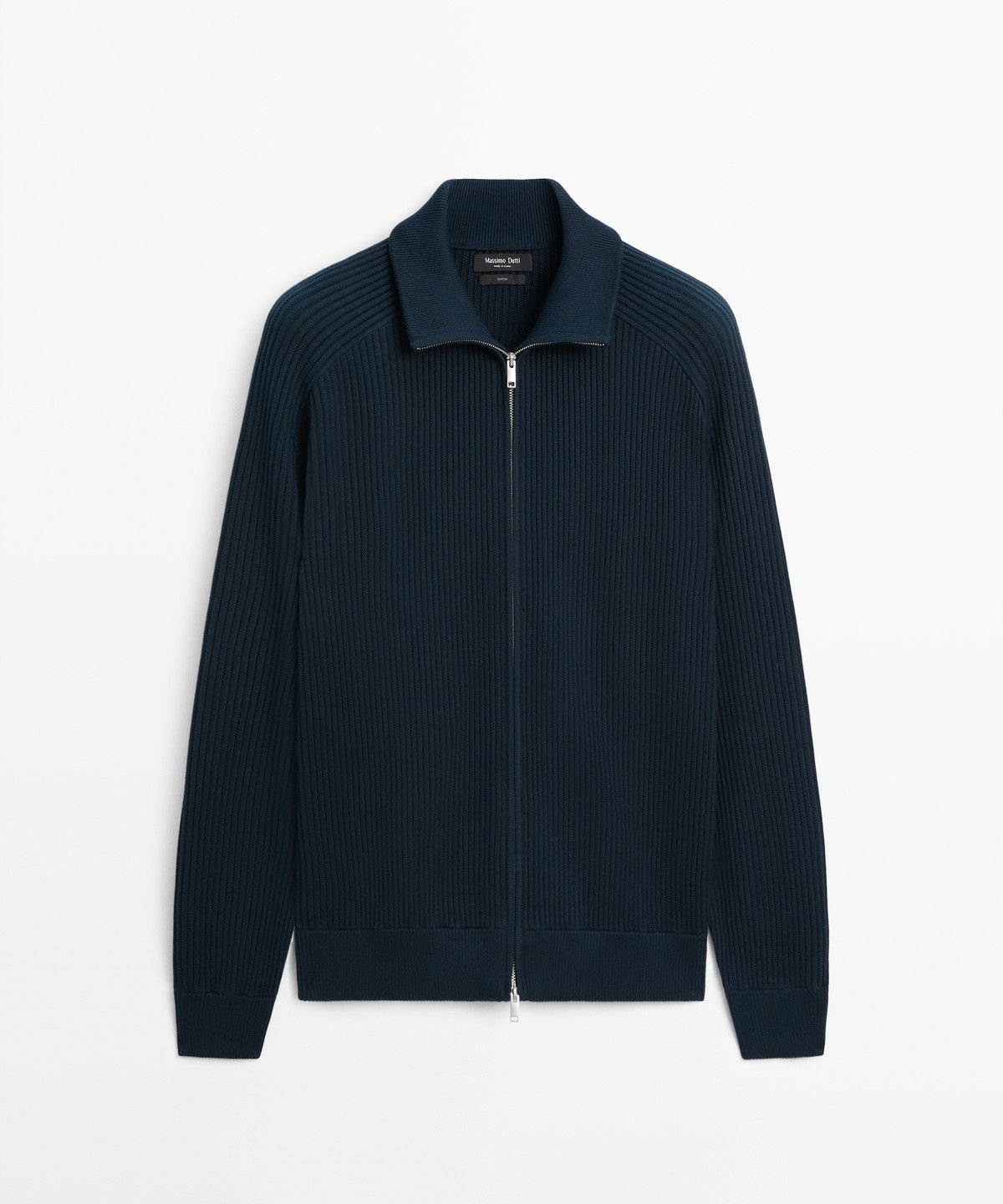 마시모두띠(MASSIMO DUTTI) 100% 코튼 골지 니트 가디건