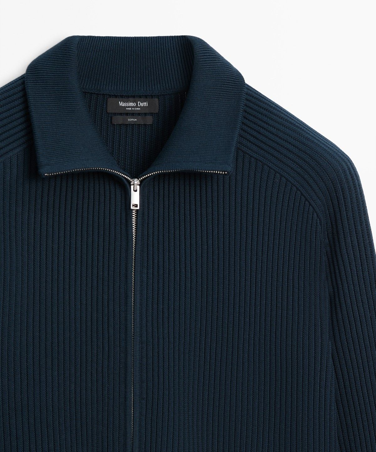 마시모두띠(MASSIMO DUTTI) 100% 코튼 골지 니트 가디건