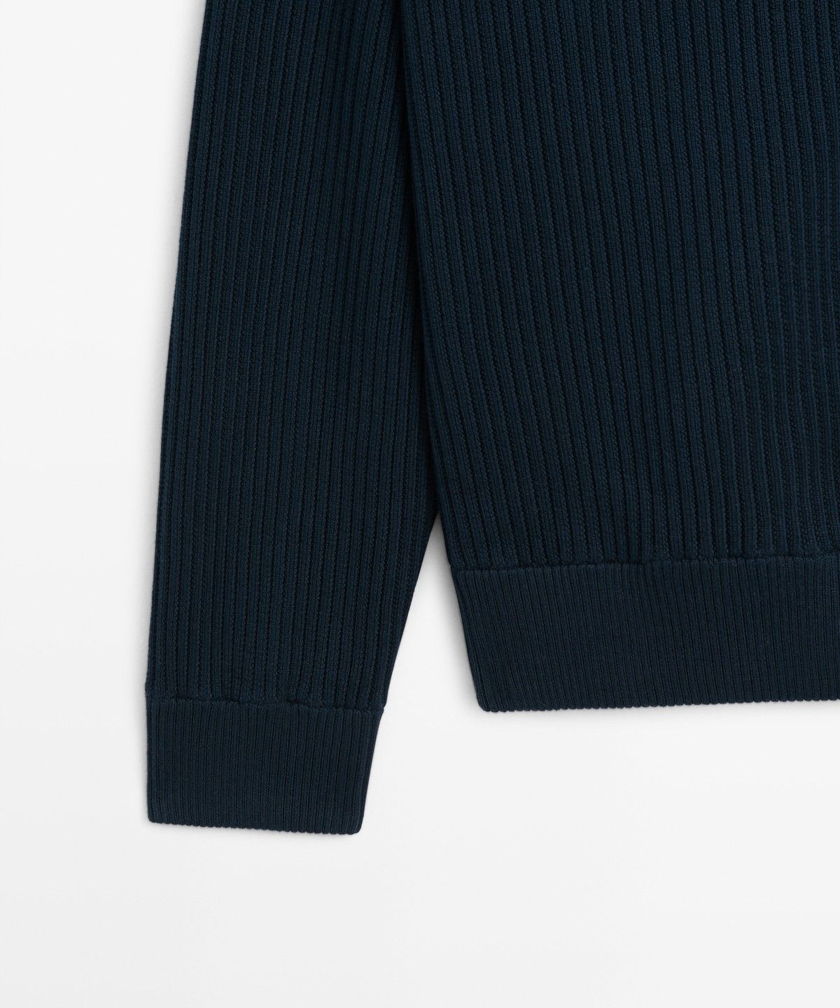 마시모두띠(MASSIMO DUTTI) 100% 코튼 골지 니트 가디건