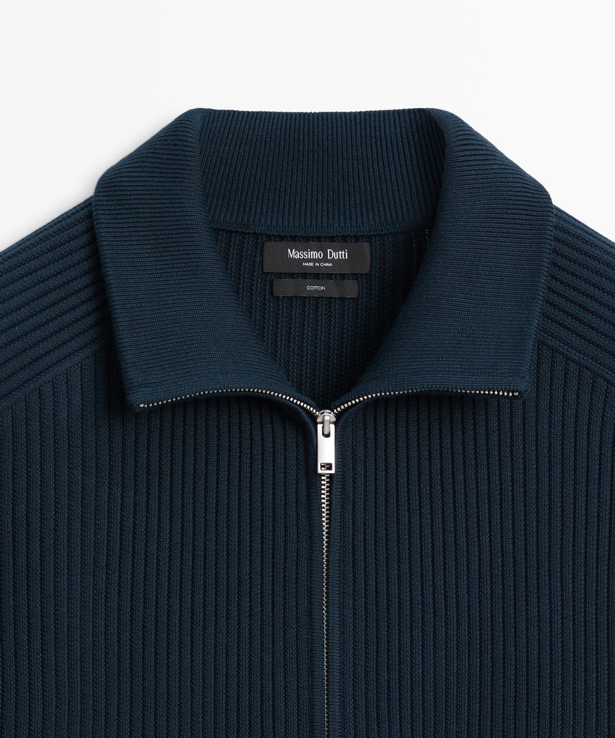 마시모두띠(MASSIMO DUTTI) 100% 코튼 골지 니트 가디건
