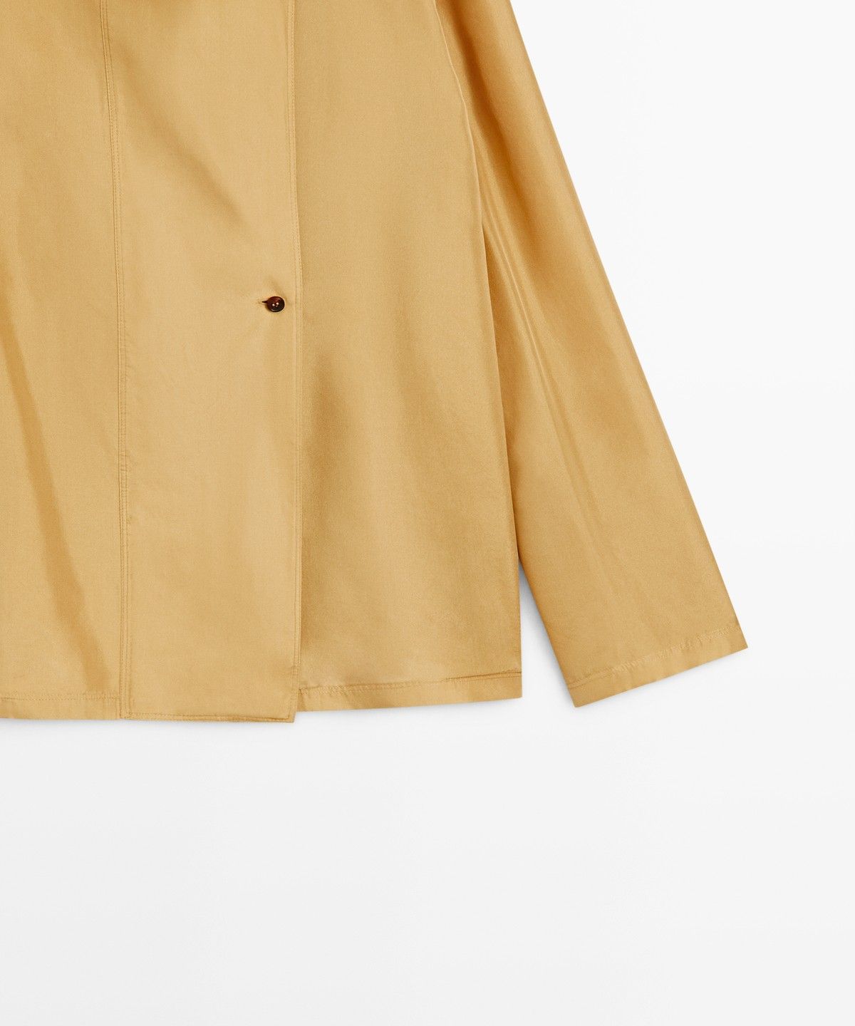 마시모두띠(MASSIMO DUTTI) 100% 실크 하이넥 크로스 셔츠