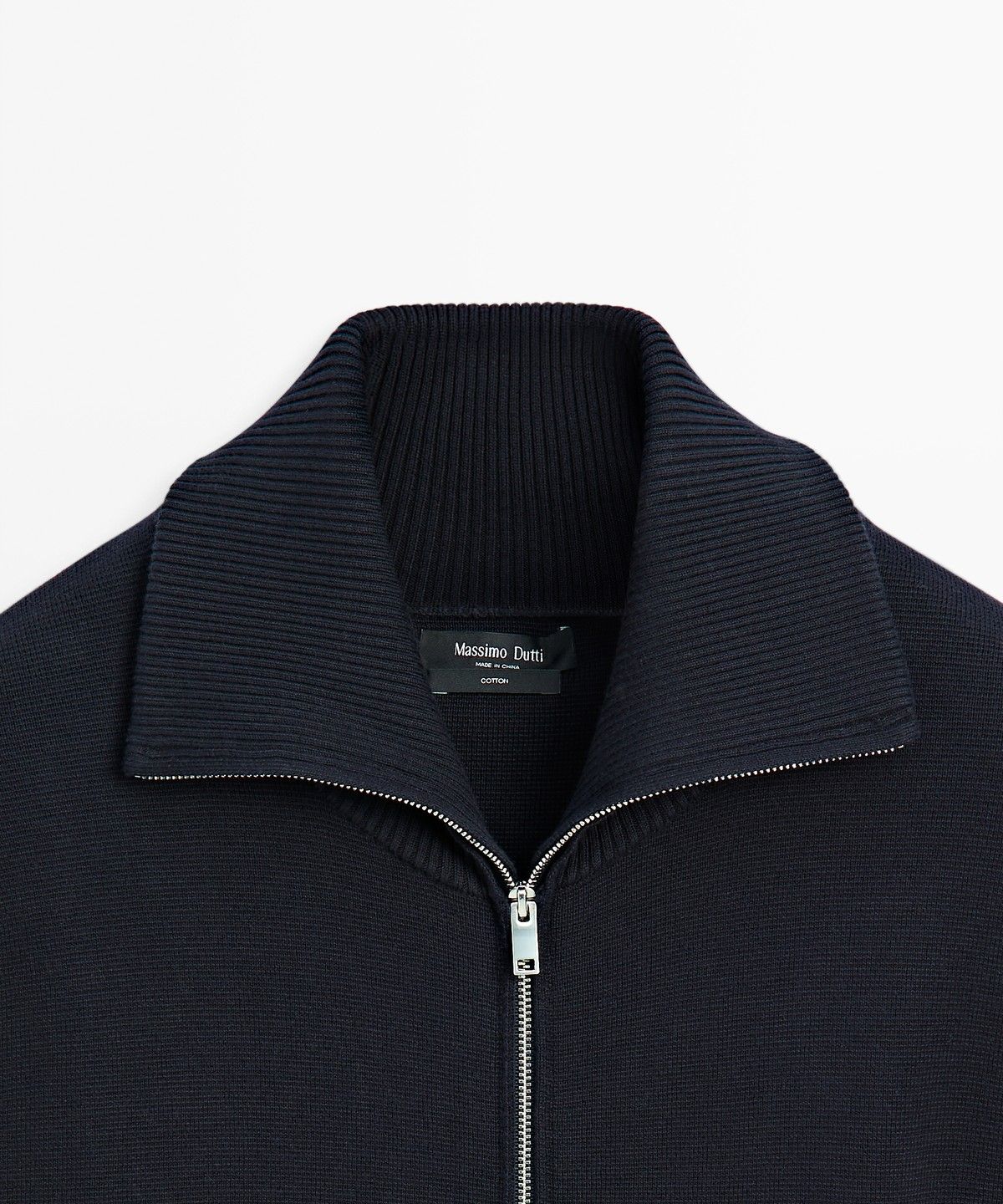 마시모두띠(MASSIMO DUTTI) 100% 코튼 집업 니트 가디건