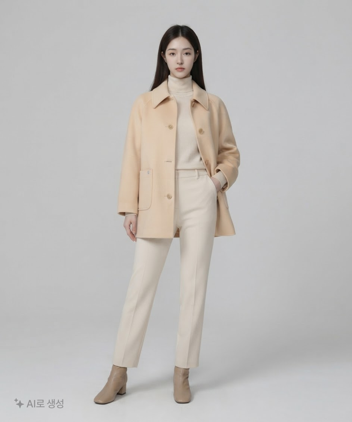 룩캐스트(LOOKAST) 버터 마리 하프 울 코트 / BUTTER MARY HALF WOOL COAT OS