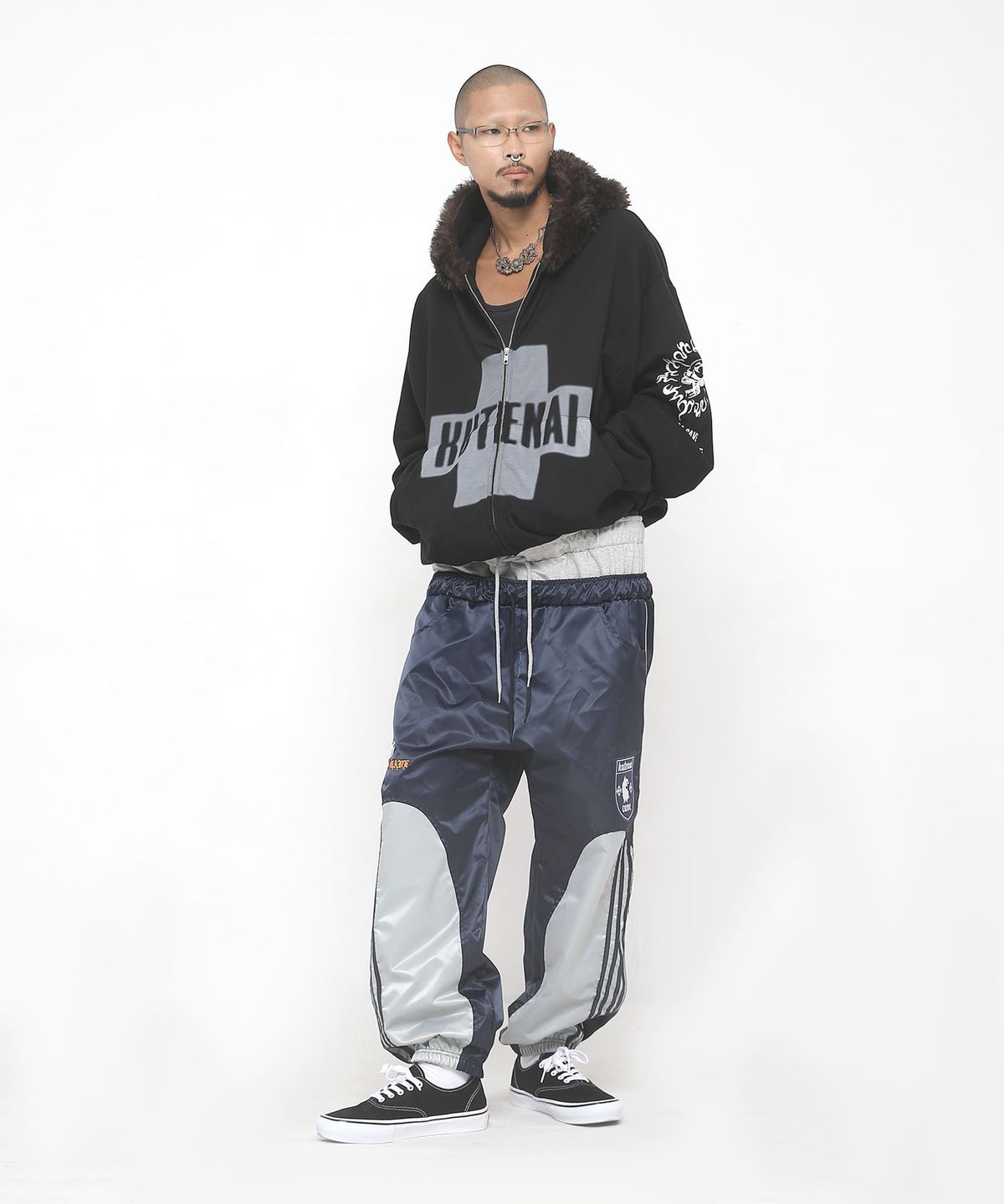 쿠테나이 케이브(KUTENAI CAVE) Bearhead fur zip-up hoodie(B)