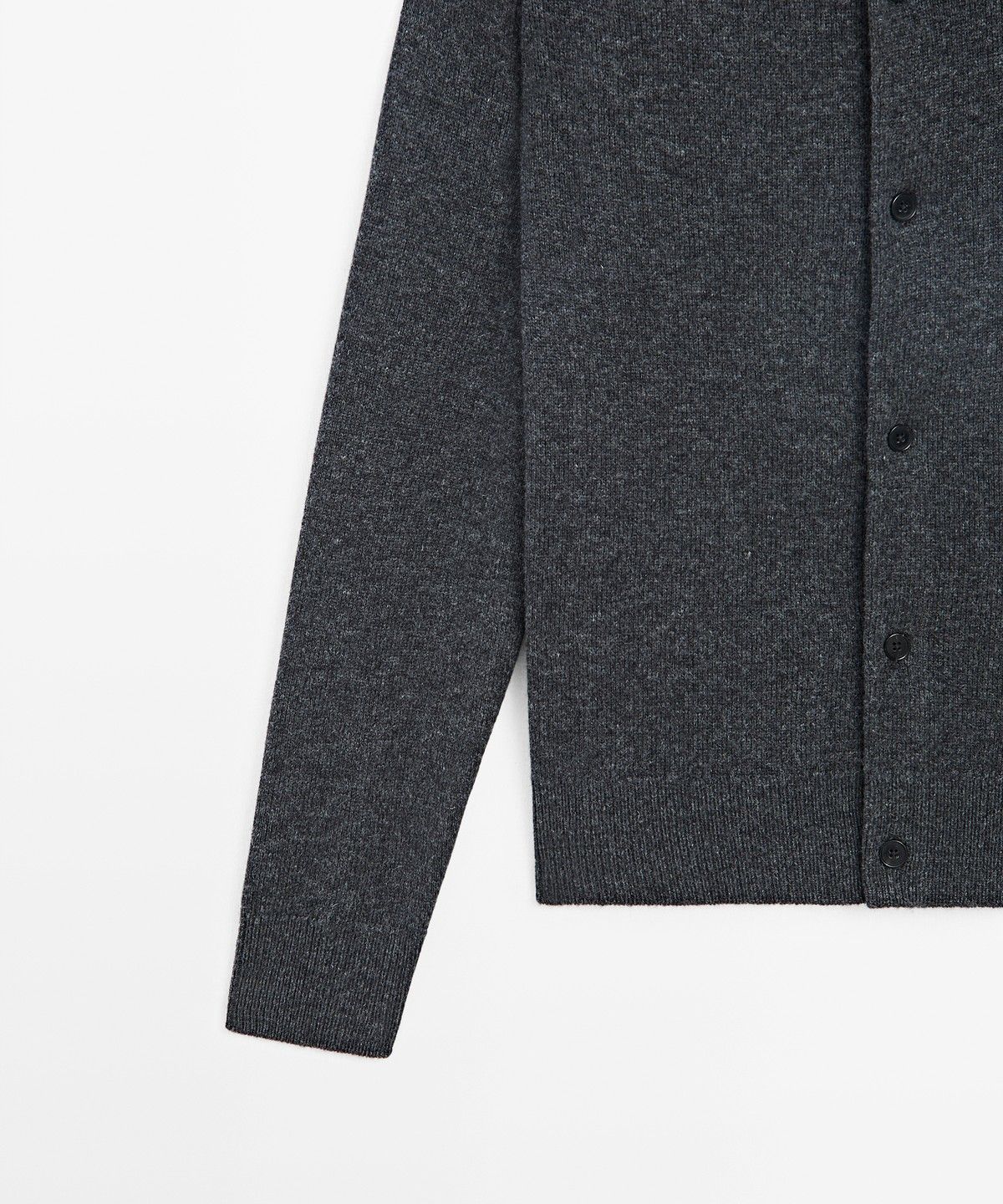 마시모두띠(MASSIMO DUTTI) 울 블렌드 퍼킨스넥 니트 가디건